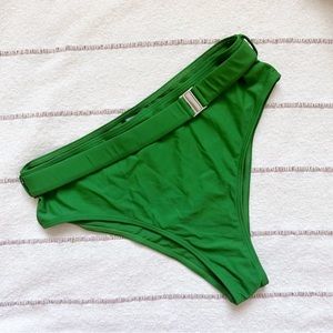 🏝️*NWOT* Green Belted High Waist Swim Bikini Bottoms
